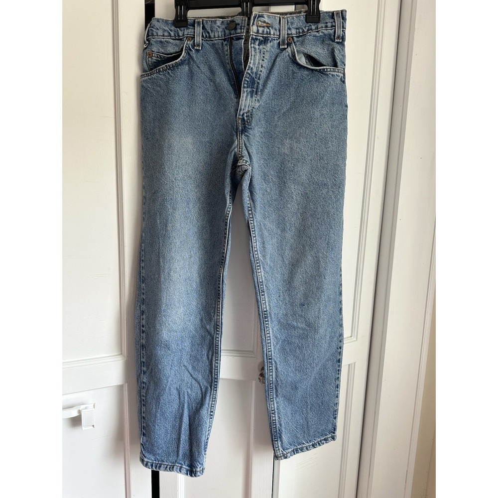 Pre-Owned Levi Strauss 550 Jean Men Blue Denim Relaxed Fit Straight Leg Sz 33x30